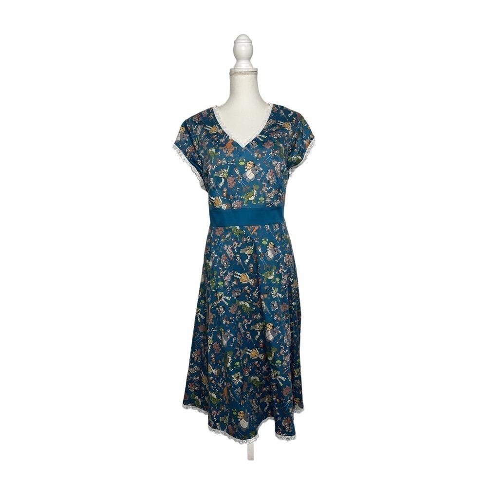 Disney Dress Shop Women's Floral Toy Story 4 Retro Lace Fit & Flare Dress 1X